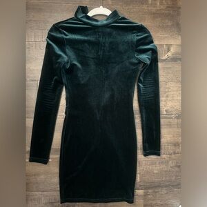 Emerald Velvet Mini Dress